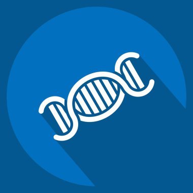 Simge biyolojisi. Biyomühendislik sembolüyle ilgili. uzun gölge biçimi