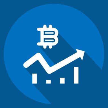 Simge Bitcoin Çizelgesi. Kripto para birimi sembolüyle ilgili. uzun gölge biçimi