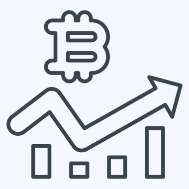 Simge Bitcoin Çizelgesi. Kripto para birimi sembolüyle ilgili. satır biçimi
