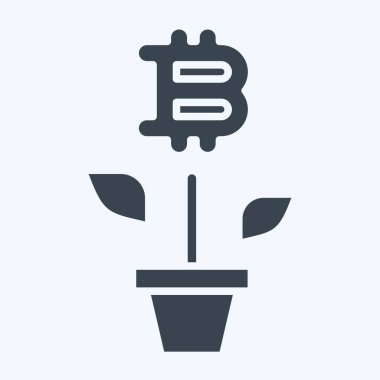 Simge Bitcoin Çiftliği. Kripto para birimi sembolüyle ilgili. Kabartma biçimi