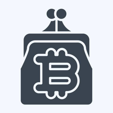 Simge Bitcoin Cüzdanı. Kripto para birimi sembolüyle ilgili. Kabartma biçimi