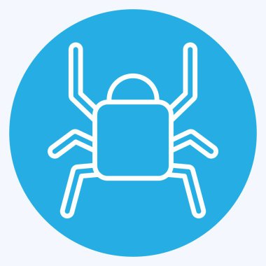 Simge Siyah. Böceklerin sembolü. Mavi gözlü. dizayn edilebilir