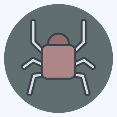 Simge Siyah. Böceklerin sembolü. renk arkadaşı stili. dizayn edilebilir