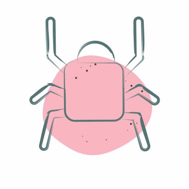 Simge Siyah. Böceklerin sembolü. Renkli Leke Biçimi. dizayn edilebilir