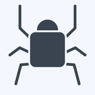 Simge Siyah. Böceklerin sembolü. Kabartma tarzı. dizayn edilebilir