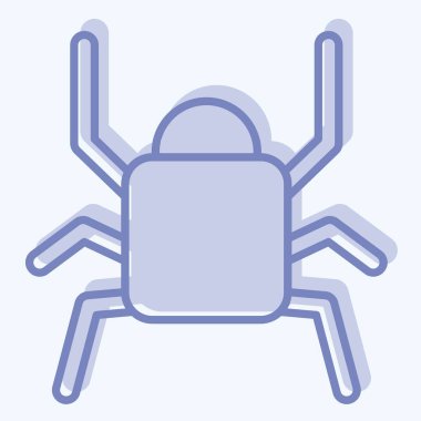 Simge Siyah. Böceklerin sembolü. İki ton stili. dizayn edilebilir