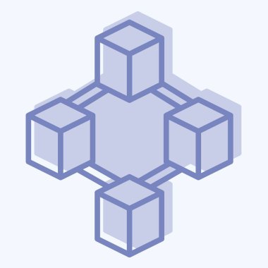 Simge Blockchain. Kripto para birimi sembolüyle ilgili. iki ton biçimi