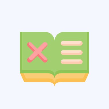 Simge Kitabı. Ünlem sembolüyle ilgili. Düz stil. dizayn edilebilir