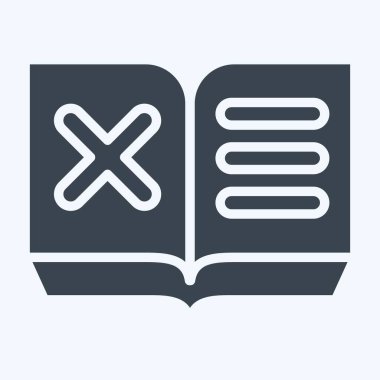 Simge Kitabı. Ünlem sembolüyle ilgili. Kabartma tarzı. dizayn edilebilir