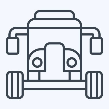 Simge Arabası. Araç sembolüyle ilgili. Sıra tarzı. düzenlenebilir