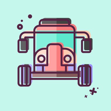 Simge Arabası. Araç sembolüyle ilgili. MBE tarzı. düzenlenebilir