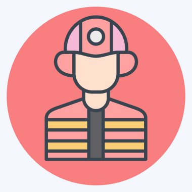 Simge Yapıcı. İnşaat Mühendisliği sembolüyle ilgili. renk arkadaşı stili. dizayn edilebilir