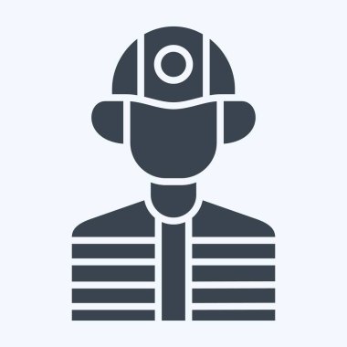 Simge Yapıcı. İnşaat Mühendisliği sembolüyle ilgili. Kabartma tarzı. dizayn edilebilir