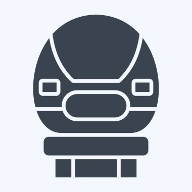 Simge Mermisi Treni. Araç sembolüyle ilgili. Kabartma tarzı. düzenlenebilir