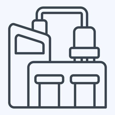Simge İşletmesi. Endüstri sembolüyle ilgili. Sıra tarzı. dizayn edilebilir
