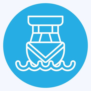 Simge Kabin Kruvazörü. Araç sembolüyle ilgili. Mavi gözlü. düzenlenebilir