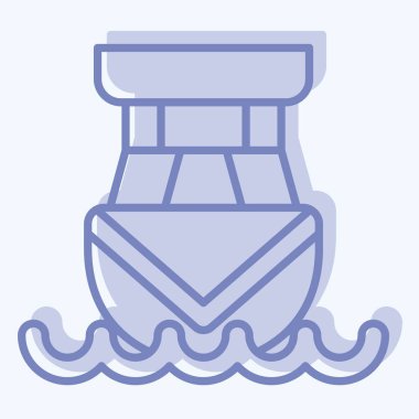 Simge Kabin Kruvazörü. Araç sembolüyle ilgili. İki ton stili. düzenlenebilir