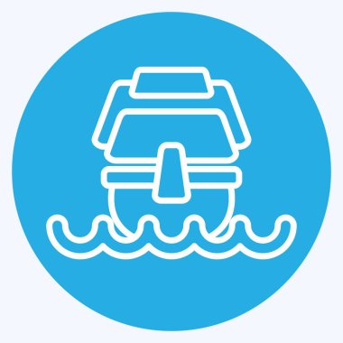 İkon Caravel. Araç sembolüyle ilgili. Mavi gözlü. düzenlenebilir