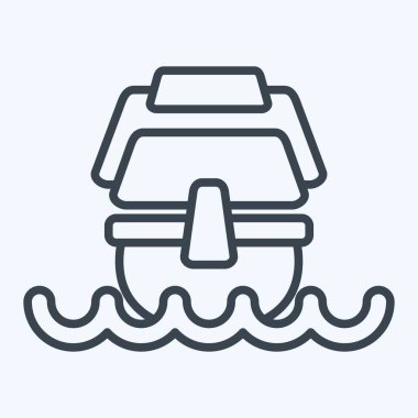 İkon Caravel. Araç sembolüyle ilgili. Sıra tarzı. düzenlenebilir