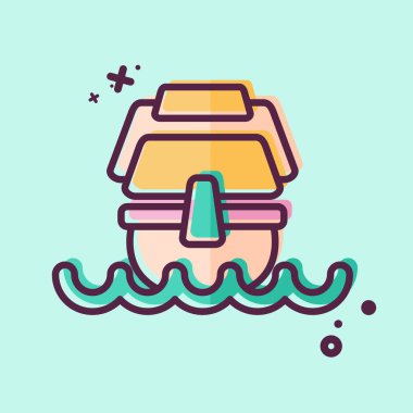 İkon Caravel. Araç sembolüyle ilgili. MBE tarzı. düzenlenebilir