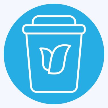 Simge Karbon Yakalama. Dünya 'yı Kurtarma sembolüyle ilgili. Mavi gözlü. düzenlenebilir