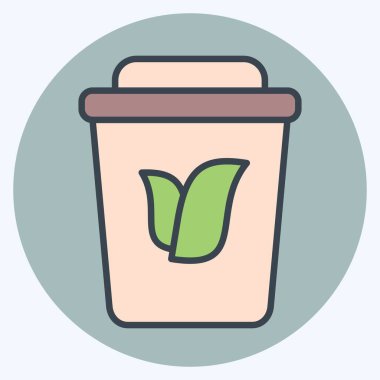 Simge Karbon Yakalama. Dünya 'yı Kurtarma sembolüyle ilgili. renk arkadaşı stili. düzenlenebilir