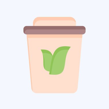 Simge Karbon Yakalama. Dünya 'yı Kurtarma sembolüyle ilgili. Düz stil. düzenlenebilir