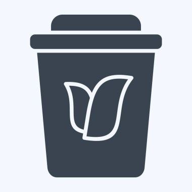 Simge Karbon Yakalama. Dünya 'yı Kurtarma sembolüyle ilgili. Kabartma tarzı. düzenlenebilir