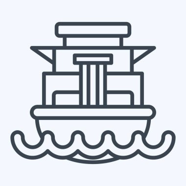 Simge Kargo Gemisi. Araç sembolüyle ilgili. Sıra tarzı. düzenlenebilir