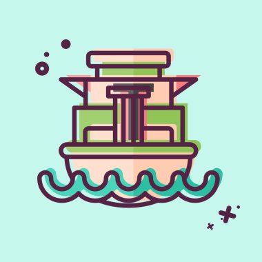 Simge Kargo Gemisi. Araç sembolüyle ilgili. MBE tarzı. düzenlenebilir