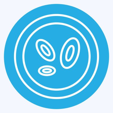 Simge hücresi. Biyomühendislik sembolüyle ilgili. mavi gözler tarzı