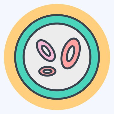 Simge hücresi. Biyomühendislik sembolüyle ilgili. renk eşi biçimi