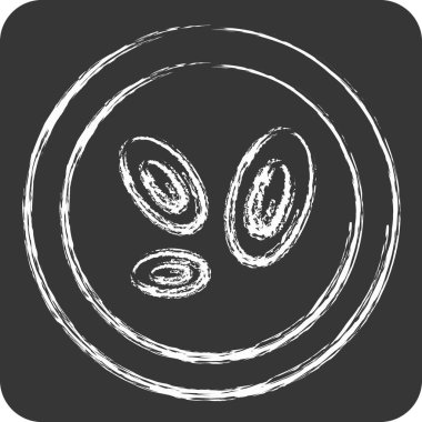 Simge hücresi. Biyomühendislik sembolüyle ilgili. tebeşir Biçimi