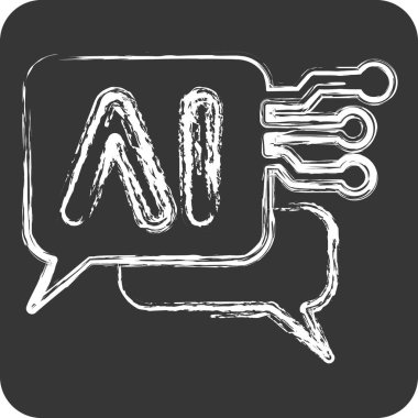 Yapay Zeka sembolüyle ilgili Simge Sohbet Robotu 2. tebeşir Biçimi