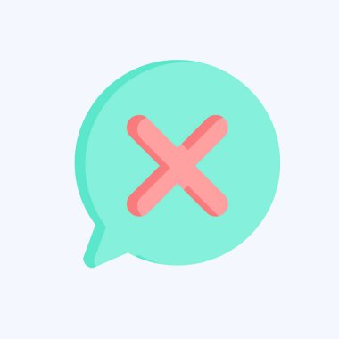 Simge Sohbeti. Ünlem sembolüyle ilgili. Düz stil. dizayn edilebilir