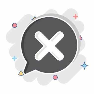 Simge Sohbeti. Ünlem sembolüyle ilgili. Çizgi roman. dizayn edilebilir