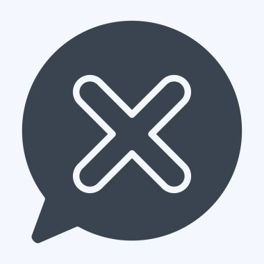 Simge Sohbeti. Ünlem sembolüyle ilgili. Kabartma tarzı. dizayn edilebilir