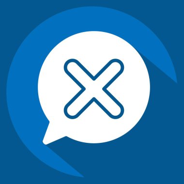 Simge Sohbeti. Ünlem sembolüyle ilgili. Uzun gölge tarzı. dizayn edilebilir