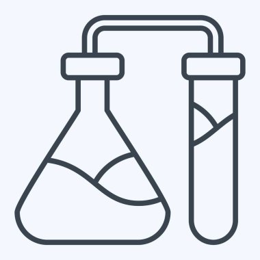 Simgesel Kimya Laboratuvarı. Biyomühendislik sembolüyle ilgili. satır biçimi