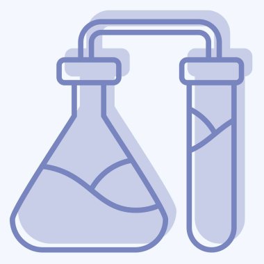 Simgesel Kimya Laboratuvarı. Biyomühendislik sembolüyle ilgili. iki ton biçimi