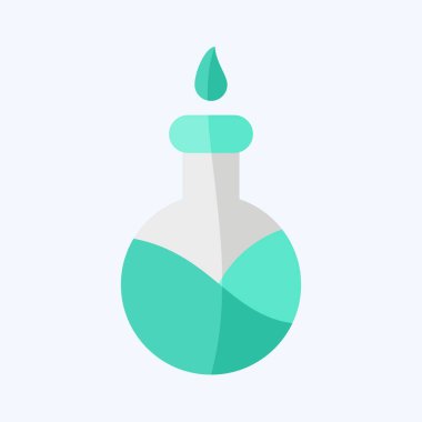 Simgesel Kimyasal Reaksiyon. Biyomühendislik sembolüyle ilgili. düz biçim