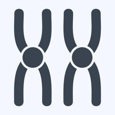 Simge kromozomu. Biyomühendislik sembolüyle ilgili. Kabartma biçimi