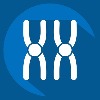 Simge kromozomu. Biyomühendislik sembolüyle ilgili. uzun gölge biçimi