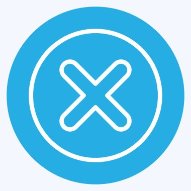 Simge Sikkesi. Ünlem sembolüyle ilgili. Mavi gözlü. dizayn edilebilir