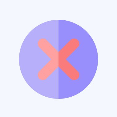 Simge Sikkesi. Ünlem sembolüyle ilgili. Düz stil. dizayn edilebilir