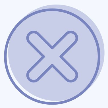 Simge Sikkesi. Ünlem sembolüyle ilgili. İki ton stili. dizayn edilebilir