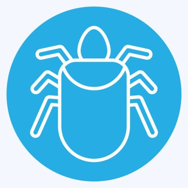 Icon Colorado Böceği. Böceklerin sembolü. Mavi gözlü. dizayn edilebilir