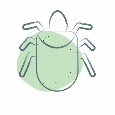 Icon Colorado Böceği. Böceklerin sembolü. Renkli Leke Biçimi. dizayn edilebilir