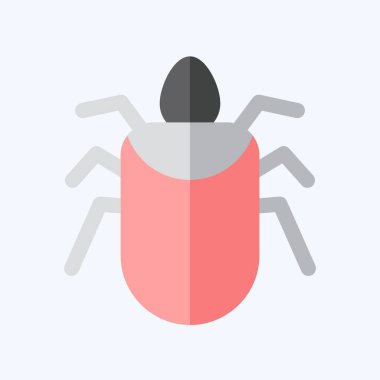 Icon Colorado Böceği. Böceklerin sembolü. Düz stil. dizayn edilebilir