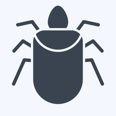 Icon Colorado Böceği. Böceklerin sembolü. Kabartma tarzı. dizayn edilebilir